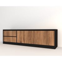 Комод  BLACK ТВ 180*37*50 (000004)
