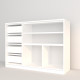 Комод  WHITE 124*37*90 (000005)