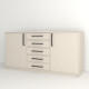 Комод з ручками WHITE 180*50*90 (0000046)