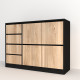 Комод BLACK 124*37*90 (0000011)