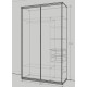 Шафа-купе WHITE Combi 149*60*250 (0000099)