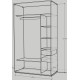 Шафа-купе WHITE Combi 149*60*250 (0000099)