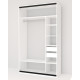 Шафа-купе WHITE Combi 149*60*250 (0000099)