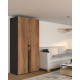 Шафа розпашна DUO BLACK 120*60*240 (0000074)